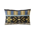 thumbnail image 5 of Plutus Brands Blue Unique Lanes Border Luxury Throw Pillow-Size:22" x 22", 5 of 9