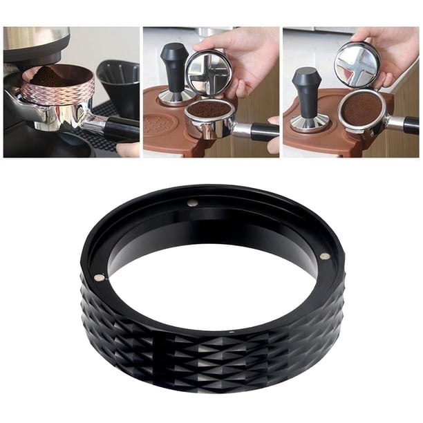 Embudo de Dosificación de de Aluminio, Repuesto de Embudo de de Dosificación de Espresso para de Espresso de Portafiltros de 51/53 Negro 58mm Yotijar Embudo dosificador de café