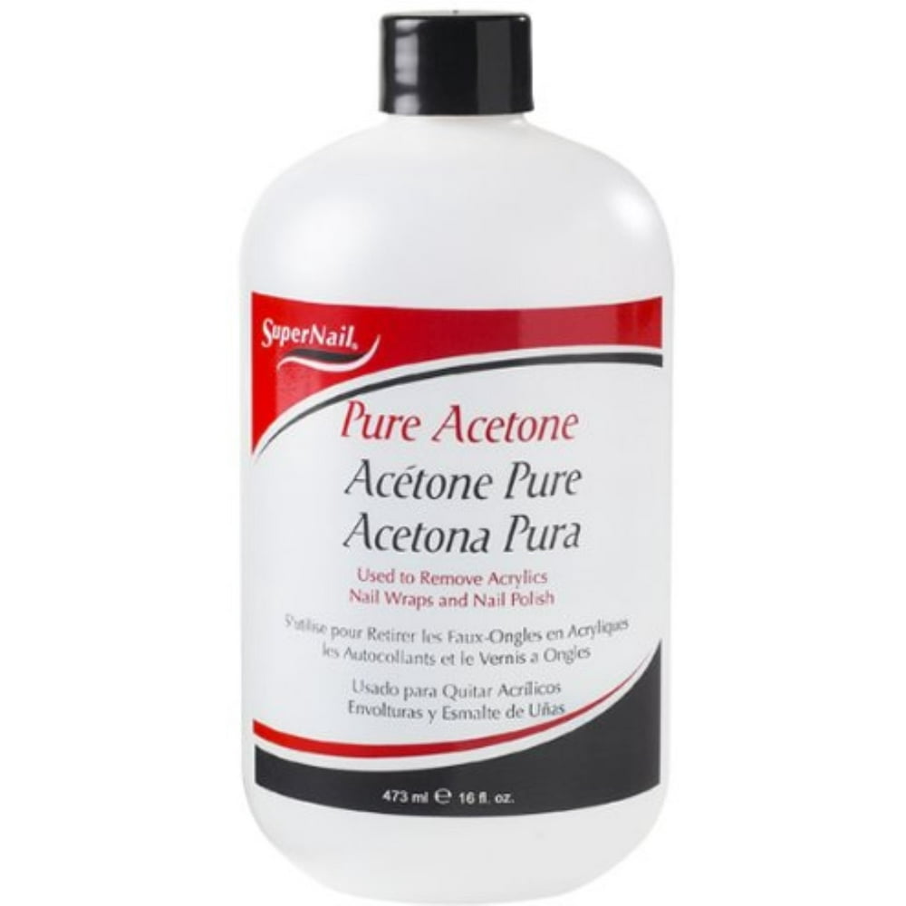 Super Nail Pure Acetone Polish Remover, 16 Oz - Walmart.com - Walmart.com