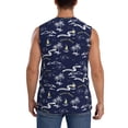 thumbnail image 4 of Fotbe Men's Hawaiian Style Print Men's Sleeveless Muscle Tank Tops Casual T-Shirts for Gym Workout Beach-Large, 4 of 8