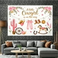 thumbnail image 4 of Cowgirl Baby Shower Backdrop A Little Cowgirl is on the Way Photography Background for Girl Pink Floral Cacti Western Rodeo Baby Shower Party Decorations Banner Supplies Photo Booth Props, 4 of 5