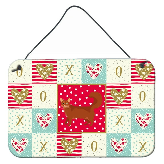 Carolines Treasures CK5716DS812 Somali Cat Love Wall or Door Hanging Prints 8x12 multicolor