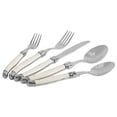 thumbnail image 2 of French Home Laguiole Connoisseur 20-Piece 18/10 Stainless-Steel Flatware Set with Ivory-Colored Handles, 2 of 7
