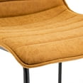 thumbnail image 5 of LeisureMod Brooklyn Modern Leather Bar Stool Set of 2 in Light Brown, 5 of 8
