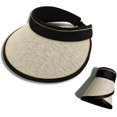 thumbnail image 1 of Wide Brim Straw Hat, Sun Hat Women Rollable Sun Visor Hat Uv Protection Beach Sun Straw Hat Foldable Summer Topless Sunhats, 1 of 5