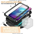 thumbnail image 2 of Case for iPhone 14 Pro Max,Military Grade 3 in 1 Metal Full-Body Rugged Stylish Kickstand Protective Case with Built-in Screen Protector Phone Case for iPhone 14 Pro Max,6.7 inch 2022 (Black), 2 of 16