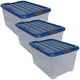 thumbnail image 1 of Contenedor Resistente VentDepot BoxPlus 3 Pzas 42kg 58x55x40cm Apilable Polietileno Color Transparente/Azul, 1 of 1