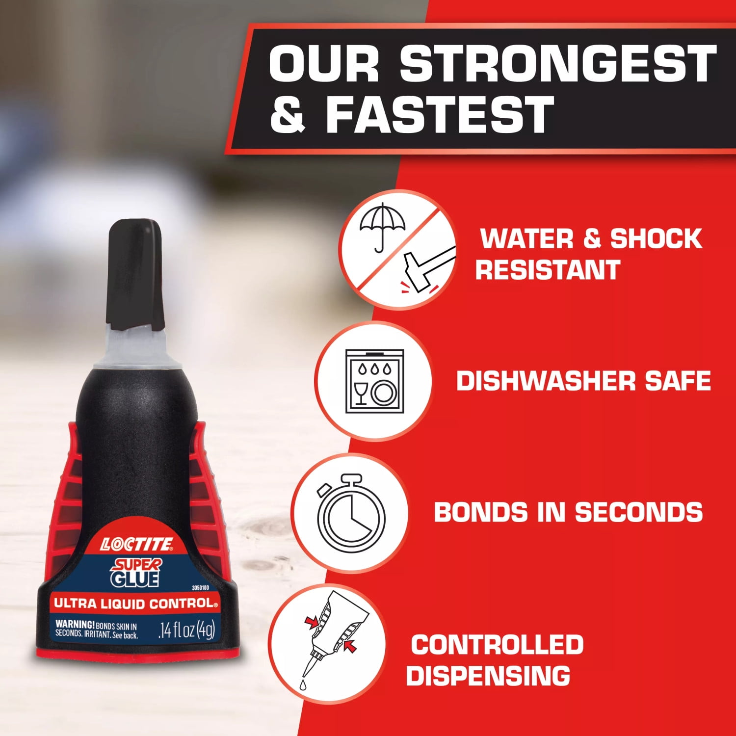 (6 pack) Loctite Super Glue Ultra Liquid Control, Pack of 1, Clear 0.14 fl oz Bottle