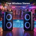thumbnail image 5 of Portable Bluetooth Speaker, Dual Speakers and RGB Lights, Wireless Speaker with Loud Sound, for Home, Party, Outdoor, Gift, 5 of 7