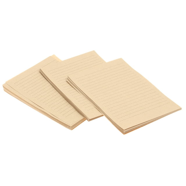 100 sábanas A5 Vintage Letter Kraft Letter Paper Retro Writing Paper Paper de papelería forrada