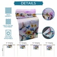 thumbnail image 6 of Table Runner - 36 Inch Long, Pink Purple Hummingbird Kitchen Dining Table Runner Dresser Scarves, Spring Oil Painting Sunflowers Farmhouse Decor for Coffee Tables Wedding Party Banquet, 6 of 8