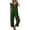 Green, variant on Women's Summer Casual Sleeveless Jumpsuit Round Neck Solid Romper with Side Pockets Blue M