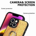 thumbnail image 6 of Allytech Python Pattern Phone Case for Apple iPhone 14 Pro (6.1", 2022), 360° Rotatable Ring Holder Kickstand [Support Car Mount] Full Camera Lens Protection Drop Protection Luxury Case Cover, Yellow, 6 of 12