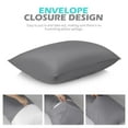 thumbnail image 5 of COOKEY Queen Pillowcases 2 Pack,Super Soft Brushed Microfiber Pillow Cover with Envelope Closure,20''x30'',Light Gray, 5 of 7