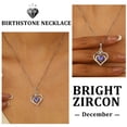 thumbnail image 5 of Beautlace Birthstone Jewelry Set for Women,18K White Gold Plated Necklace Earrings Ring Set,December Tanzanite Heart Birthstone Jewelry Gift Set for Mom Wife Girlfriend, 5 of 9