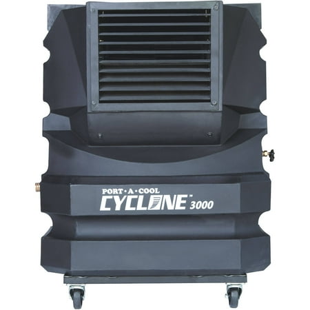 Port-A-Cool Cyclone 3000 Portable Evaporative Cooling Unit, Black