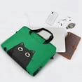 thumbnail image 5 of 16" Laptop Briefcase, Detachable Anti-Slip Shoulder Strap, Multi-Compartment Work Travel Bag Adorable Cartoon Black Cat, 5 of 8