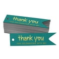 thumbnail image 1 of Inkdotpot Pack Of 50 Real Gold Foil Paper Tags Thank You For Celebrating With Me Birthday Favor Hang Tags, 1 of 6