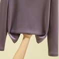 thumbnail image 4 of ClodeEU Women's Round Neck Base Layer Long Sleeve T Shirts,Long Sleeve Cozy Top Purple,Womens Plus XXL, 4 of 5