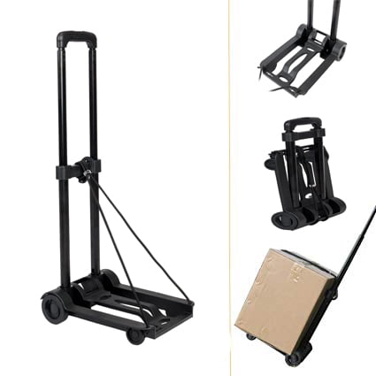 Ktaxon 66 lbs Weight Capacity Folding Luggage Cart, Quiet Wheeling Compact Lightweight Durable Trolley Sports & Medical Equipment Carrier, for Luggage, Personal, Travel, Auto, Moving and Office (Best Lightweight Durable Luggage)