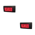 thumbnail image 1 of Sidaley Reloj Digital ABS para coche, reemplazo de pantalla de fecha, tablero autoadhesivo para el hogar, oficina, relojes para vehículos Naranja 2piezas, 1 of 6