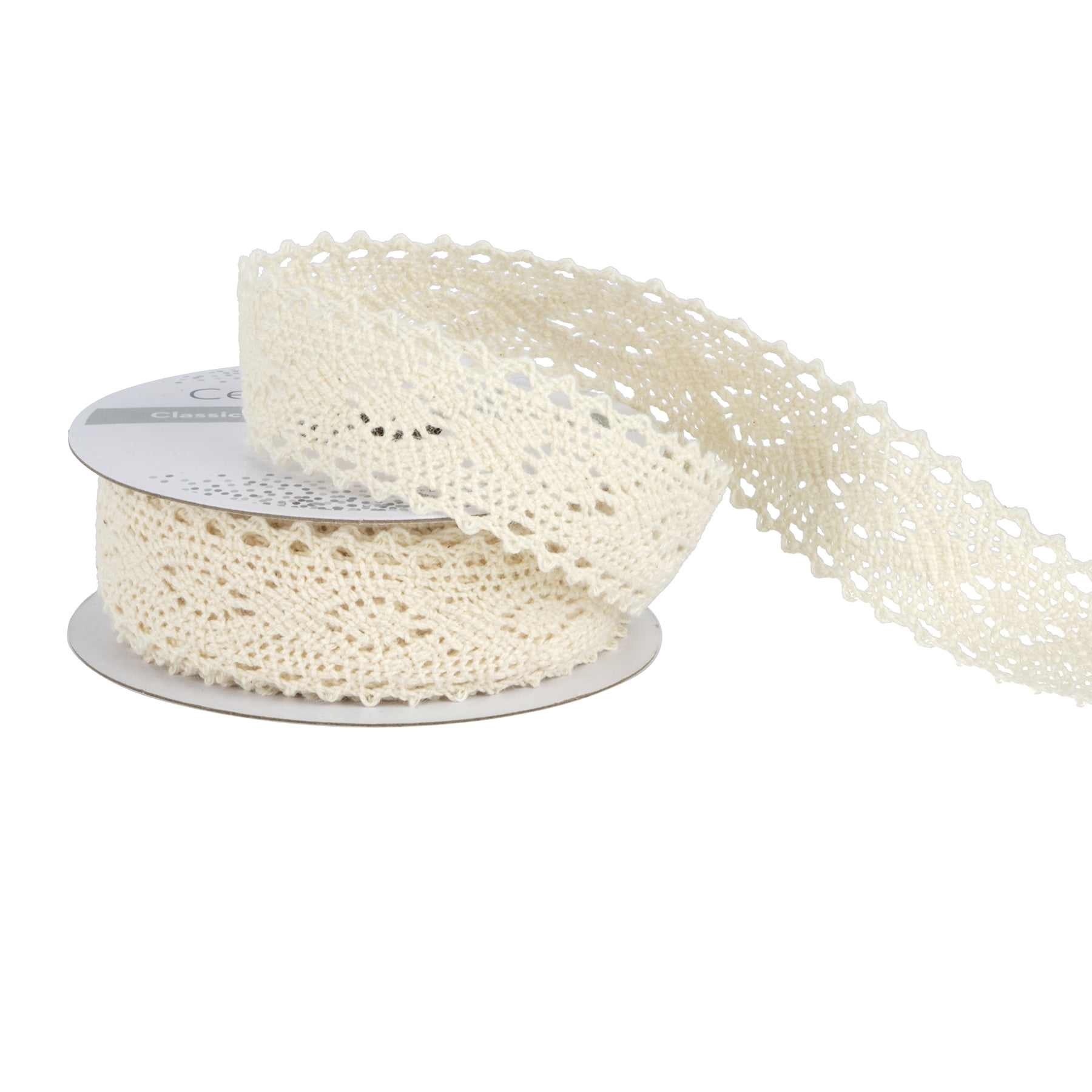 12 Pack: 1" x 2yd. Lace Trim Ribbon by Celebrate It