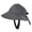Dark Gray, variant on Women's Wide Brim Sun Hat UPF 50+, Breathable Cotton Summer Hat With Adjustable Chin Strap & Ponytail Hole, For Beach, Gardening, Travel, Outdoor Activities