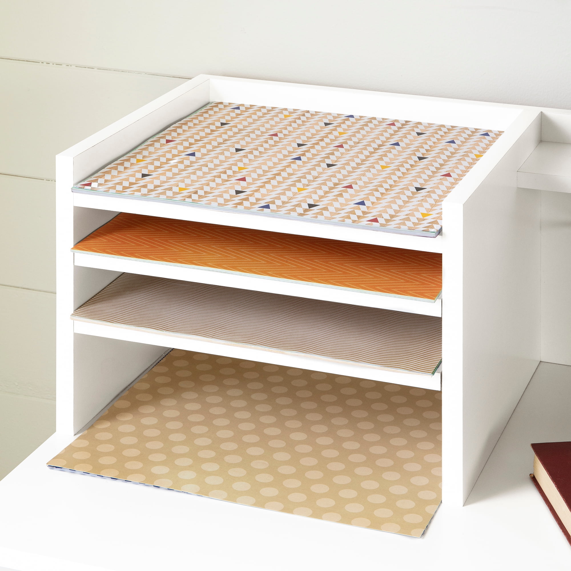 South Shore Crea Craft Table with Hutch, White