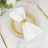 Efavormart 10 Pack | 9" Clear / Gold Swirl Rim Plastic Dinner Plates ...