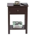 thumbnail image 3 of Sesslife Wood Nightstand, Modern Bedside Table with Drawer and Shelf, Brown Night Stands for Bedroom, End Tables for Living Room, 2 Tiers Sofa Tables for Home, 3 of 15
