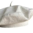 thumbnail image 6 of Byfri French Style Linen Beret Hat Lightweight Artist Cap for Daily Wear White 54-58cm, 6 of 7