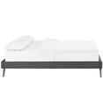 thumbnail image 3 of Modway Loryn Queen Polyester Fabric Bed Frame with Round Splayed Legs in Gray, 3 of 3