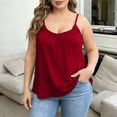 thumbnail image 2 of WULMLEO Plus Size Cami Top for Women Spaghetti Strap Casual Tank Top for Summer Layering Red 3XL, 2 of 4