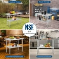 thumbnail image 4 of EDTara Premium 24"x48"/30"x48" Stainless Steel NSF Commercial Worktable: 2-Tier Adjustable Height Metal Prep Station with Leveling Feet - Extra Durable for Restaurant & Warehouse Storage, 4 of 8