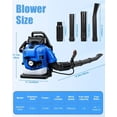thumbnail image 6 of Seipouy Backpack Gas Powered Leaf Blower, Commercial 900CFM 75.6CC 3.5HP 4-Stroke Powerful Lightweight Gasoline Grass Lawn Blower w/Harness Air-Cooled & Fuel Tank for Yard Lawn Care, Snow Removal, 6 of 10