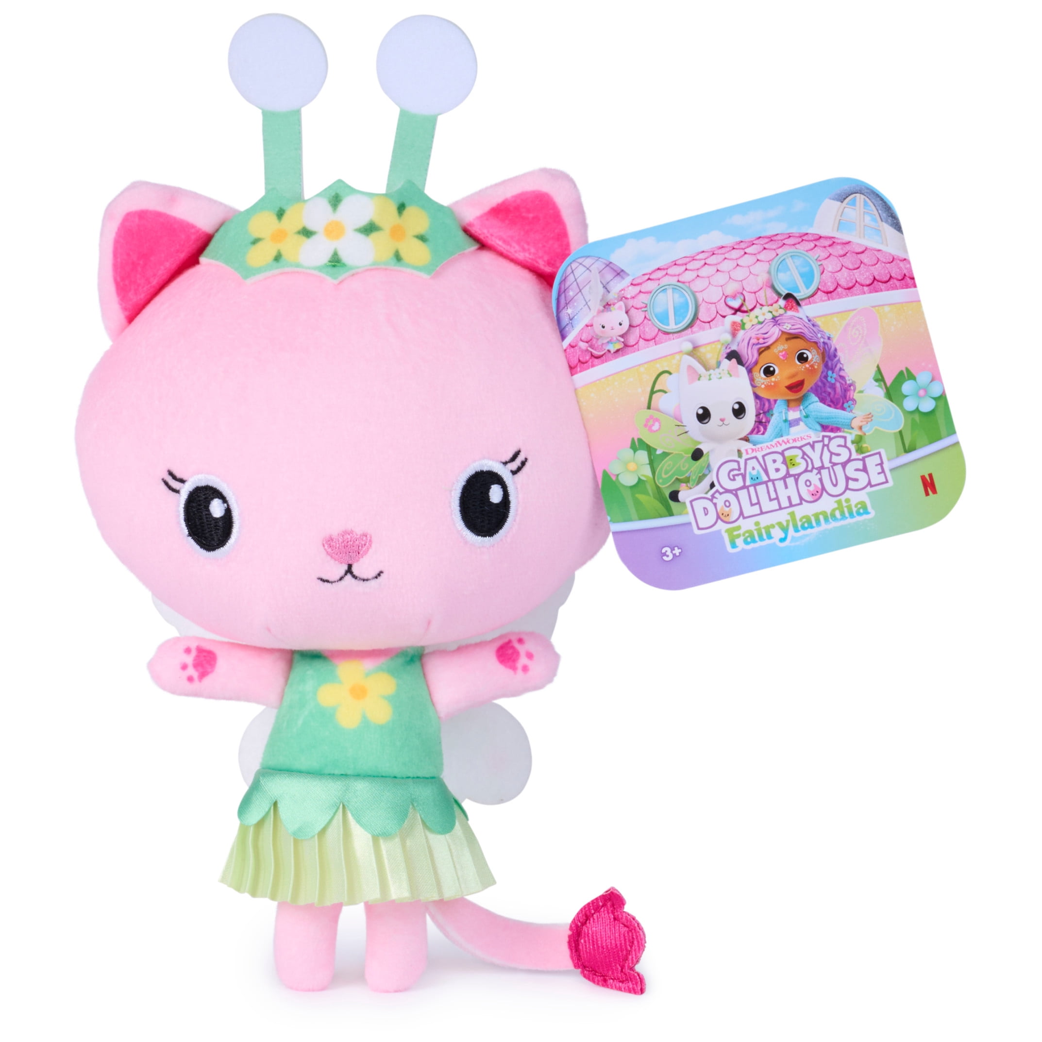 Gabby’s Dollhouse Fairylandia Kitty Fairy 6-inch Plush Toy, for Ages 3 and up