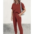 thumbnail image 3 of Conjunto Deportivo PRETTYGARDEN 2025 Mujer Dos Piezas para Casa Rojo Ladrillo Talla S, 3 of 6