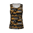 thumbnail image 6 of Sigee Yellow Excavator for Women's Workout Tank Top,Running Tank Tops,Sleeveless Gym ClothesMedium, 6 of 8