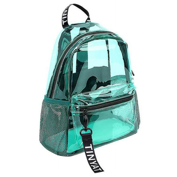 Mochila transparente impermeable Mochila escolar transparente Bolsas de viaje Mochila de plastico Mochila para ninos verde Bodega Aurrera en linea