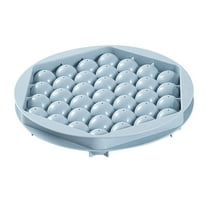 Tyeign 37-Hole Hexagon Ice Ball Tray with Lid, Easy-Release Pe Mini Circle Ice Maker, 0.8 in Spheres for Whiskey Cocktail Coffee, Stackable Freezer Mold, Bpa-Free, 1X Ice Ball Mold