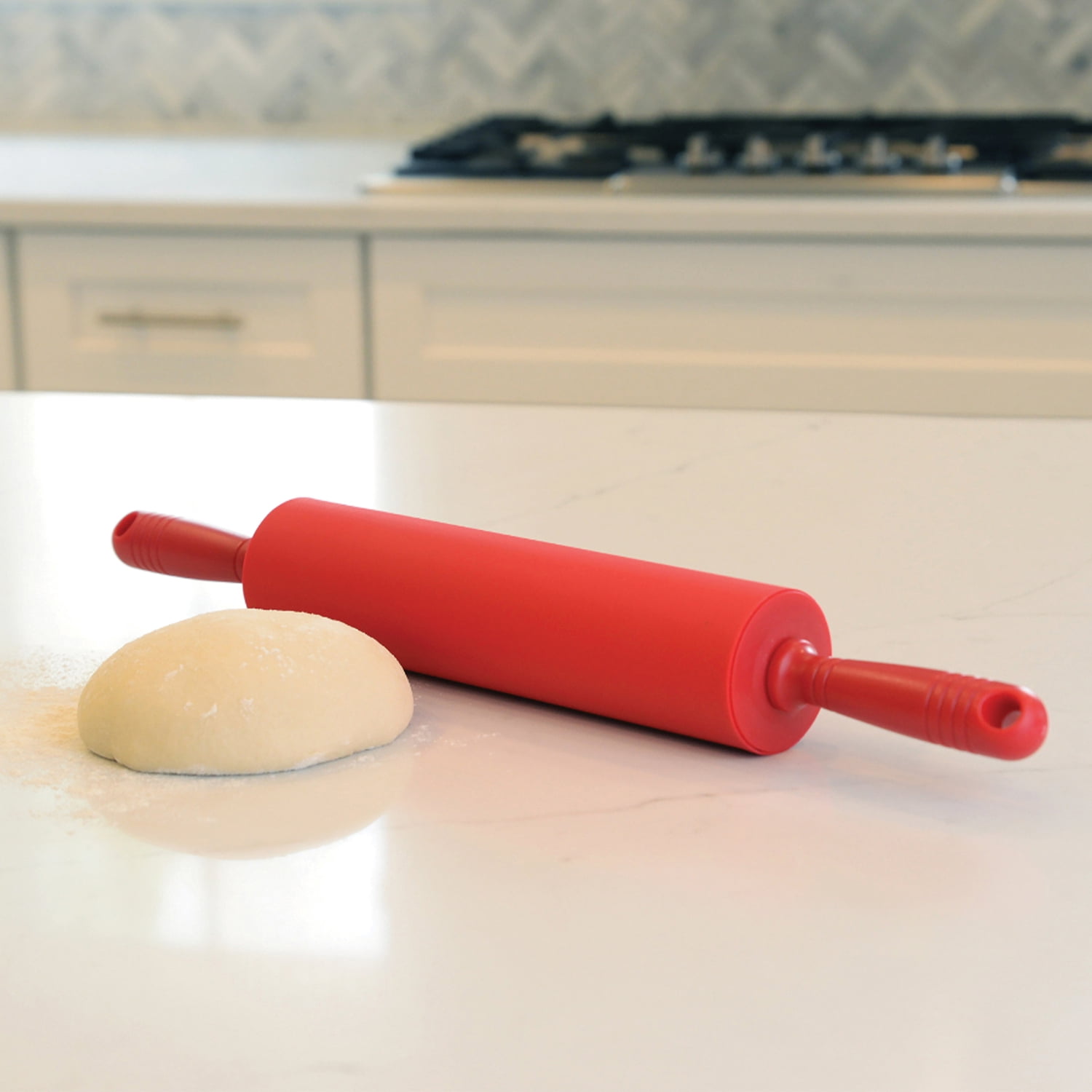 Better Houseware Silicone Rolling Pin (Red), 615/R
