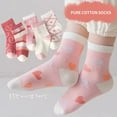 thumbnail image 6 of SHX Girls Toddler Kids Socks Cute and Fun Cotton Crew Socks 5 Pair 1-3 Years Old Children, 6 of 7
