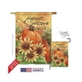 thumbnail image 1 of Breeze Decor 13060 Récolte & Automne Tournesol Citrouille Drapeau de la Maison d'Impression Verticale Recto-Verso - 28 x 40 Po., 1 of 4
