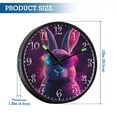 thumbnail image 3 of Voice Activated Clock with Glow Light 12 Inch Large Silent Wall Clock Battery Operated for Home Decor Cool Bunny with Sunglasses, 3 of 8