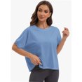 thumbnail image 3 of Womens T-Shirts Loose Fit Crewneck Short Sleeve Summer Casual Blouse Tee Tops, 3 of 4