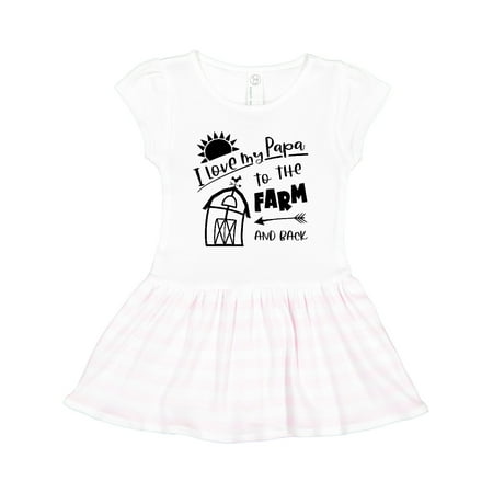 

Inktastic I Love My Papa to the Farm and Back Barn Design Gift Toddler Girl Dress