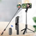 thumbnail image 3 of Q02S Portable Selfie Stick Phone Tripod 104.5CM/41 Inches Extendable Tripod Stand Rotation Mobile Phone Selfie Stick Mobile Phone Stainless Steel Tripod Rod Stabilizer Q02 black, 3 of 4
