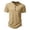 Khaki, variant on Mens Tee Shirts Short Sleeve Crewneck Henley Shirts Lightweight White Button Up Shirt Mens Vacation Outfits