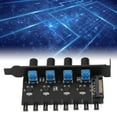 thumbnail image 4 of Chassis Fan Hub, PC 8 Channel Fan Hub 4 Knob Cooling Fan Speed Controller For CPU Chassis, HDD VGA PWM Fan PCI Bracket 12V Fan Control, Water Cooling System, 4 of 8