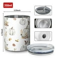 thumbnail image 4 of 12oz Coffee Tumblers Fall Pumpkins Leaves Pattern Stainless Steel Vacuum Insulated Travel Tumbler Coffee Cups Mug with Lid and Straw with Cleaning Brush for Cold & Hot Drinks, 4 of 5